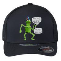 Funny Wizard Kermit Meme Flexfit Unipanel Trucker Cap