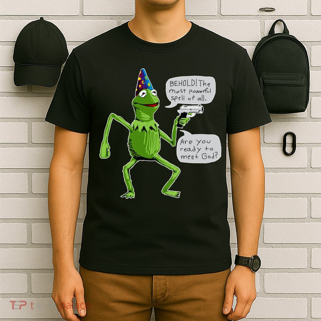 Funny Wizard Kermit Meme T-Shirt