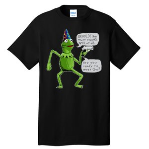 Funny Wizard Kermit Meme Tall T-Shirt