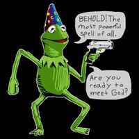 Funny Wizard Kermit Meme Sustainable Bucket Hat