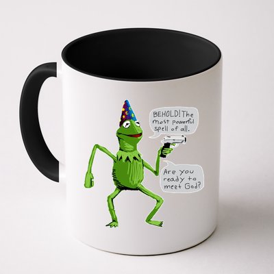 Funny Wizard Kermit Meme Mug