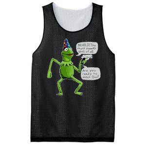 Funny Wizard Kermit Meme Mesh Reversible Basketball Jersey Tank