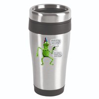 Funny Wizard Kermit Meme 16oz Travel Tumbler