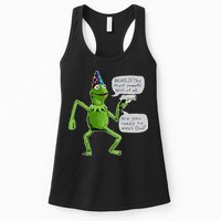 Funny Wizard Kermit Meme Womens Tank Top