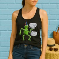 Funny Wizard Kermit Meme Womens Tank Top