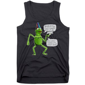 Funny Wizard Kermit Meme Tank Top