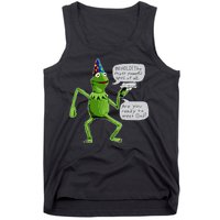 Funny Wizard Kermit Meme Tank Top