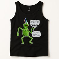 Funny Wizard Kermit Meme Tank Top