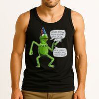 Funny Wizard Kermit Meme Tank Top