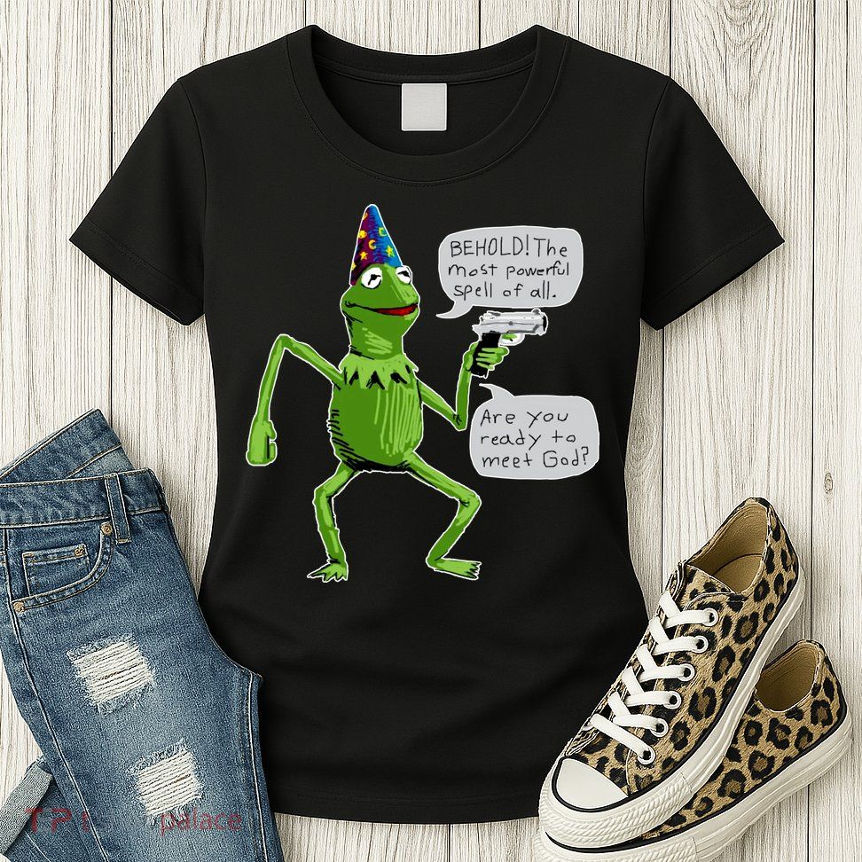 Funny Wizard Kermit Meme Women's T-Shirt