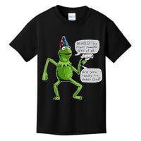 Funny Wizard Kermit Meme Kids T-Shirt
