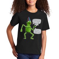 Funny Wizard Kermit Meme Kids T-Shirt