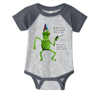 Funny Wizard Kermit Meme Infant Baby Jersey Bodysuit