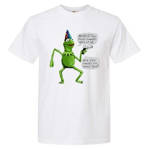 Funny Wizard Kermit Meme Garment-Dyed Heavyweight T-Shirt