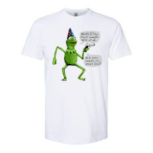 Funny Wizard Kermit Meme Softstyle CVC T-Shirt