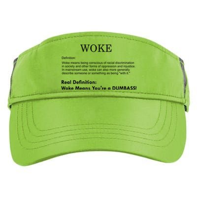 Funny Woke Real Definition Adult Drive Performance Visor