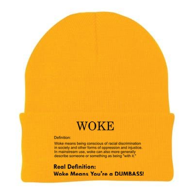 Funny Woke Real Definition Knit Cap Winter Beanie