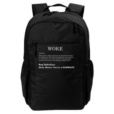 Funny Woke Real Definition Daily Commute Backpack