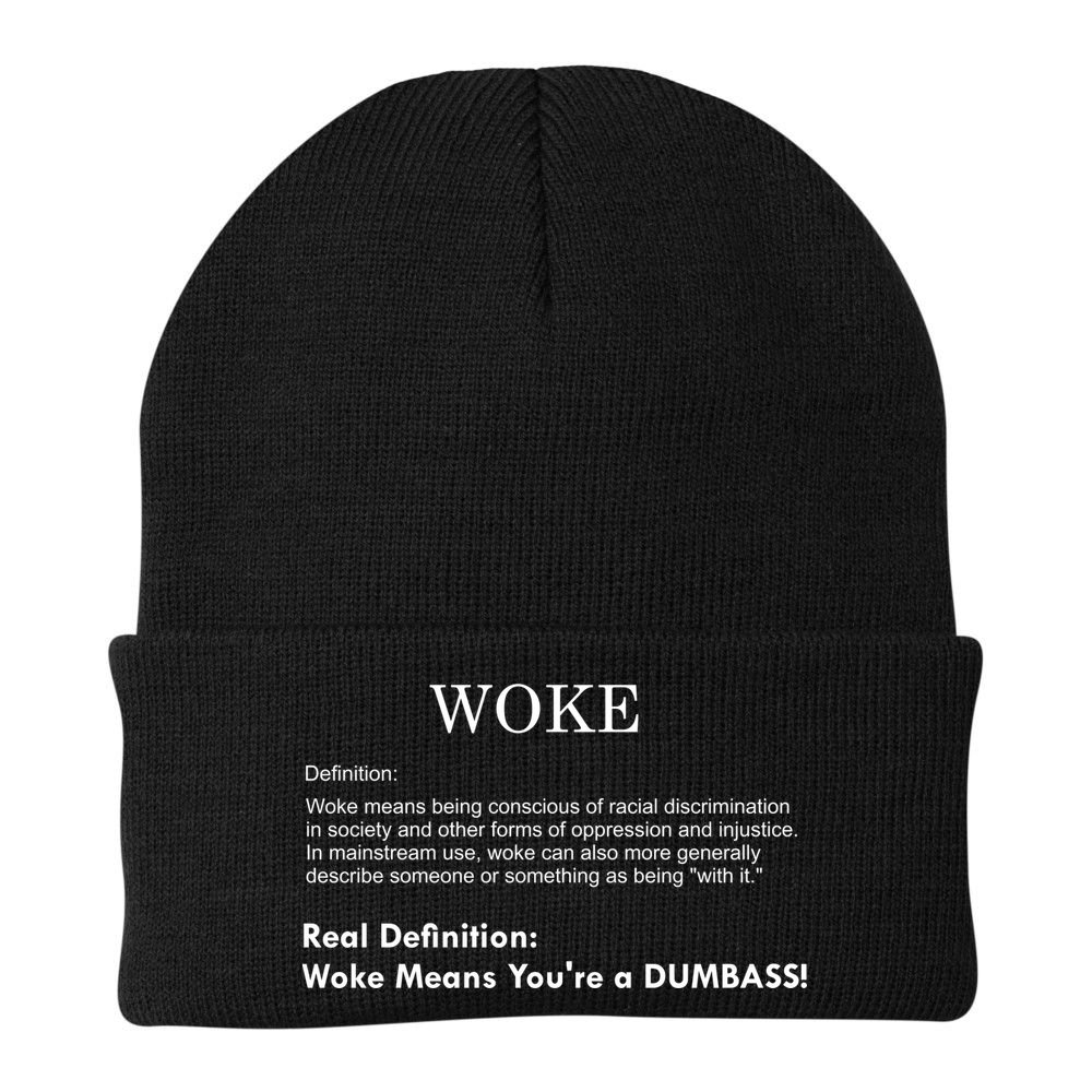 Funny Woke Real Definition Beanie