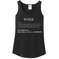 Funny Woke Real Definition Ladies Essential Tank