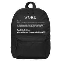 Funny Woke Real Definition 16 in Basic Backpack