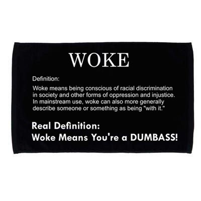 Funny Woke Real Definition Microfiber Hand Towel