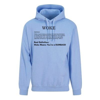 Funny Woke Real Definition Unisex Surf Hoodie