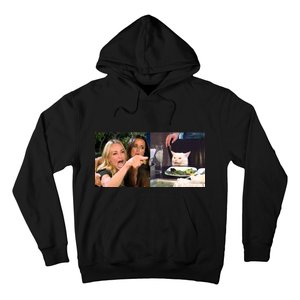 Funny Woman Yelling At Cat Meme  Hoodie