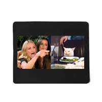 Funny Woman Yelling At Cat Meme  Mousepad