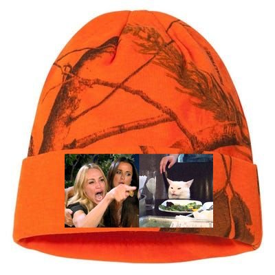 Funny Woman Yelling At Cat Meme  Kati Licensed 12" Camo Beanie