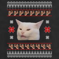 Funny Woman Yelling At Cat Meme Ugly Christmas 11oz C Handle Ceramic Mug