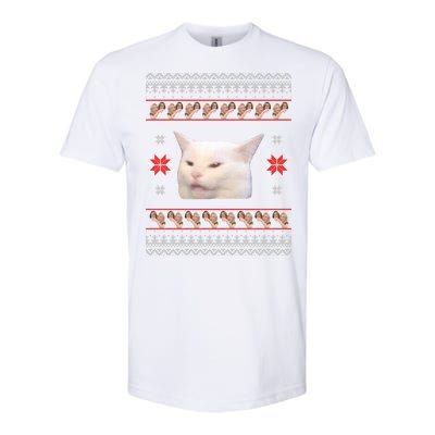 Funny Woman Yelling At Cat Meme Ugly Christmas Softstyle CVC T-Shirt