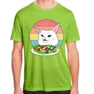 Funny Woman Yelling at Table Cat Meme Adult ChromaSoft Performance T-Shirt