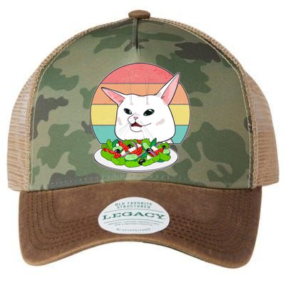 Funny Woman Yelling at Table Cat Meme Legacy Tie Dye Trucker Hat