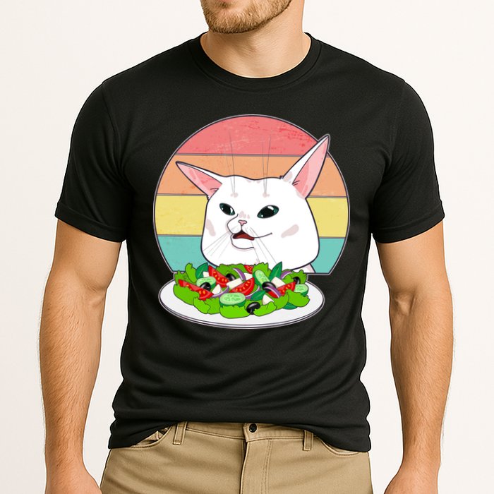 Funny Woman Yelling at Table Cat Meme Performance Shirt