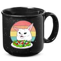 Funny Woman Yelling at Table Cat Meme 15oz Campfire Ceramic Mug