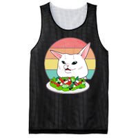 Funny Woman Yelling at Table Cat Meme Mesh Reversible Basketball Jersey Tank