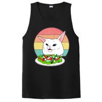 Funny Woman Yelling at Table Cat Meme PosiCharge Competitor Tank