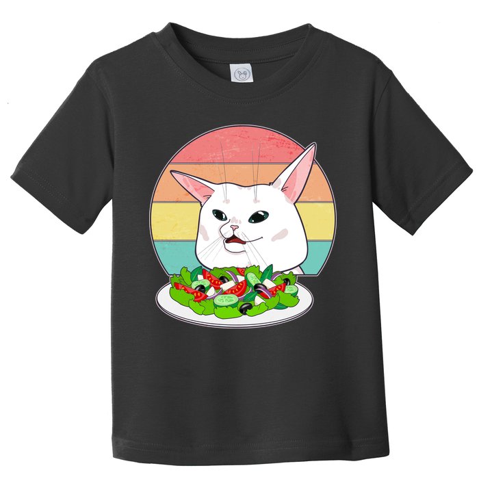 Funny Woman Yelling at Table Cat Meme Toddler T-Shirt