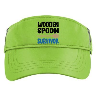 Funny Wooden Spoon Survivor Distressed Adult Drive Performance Visor