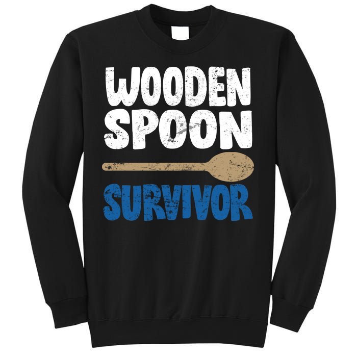 Funny Wooden Spoon Survivor Distressed Sweatshirt