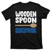 Funny Wooden Spoon Survivor Distressed T-Shirt