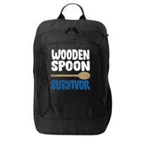 Funny Wooden Spoon Survivor Distressed City Backpack