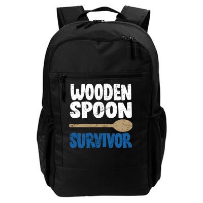 Funny Wooden Spoon Survivor Distressed Daily Commute Backpack