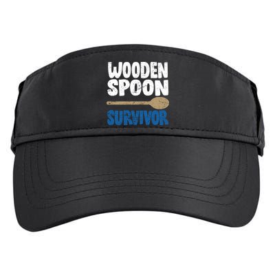 Funny Wooden Spoon Survivor Distressed Adult Drive Performance Visor