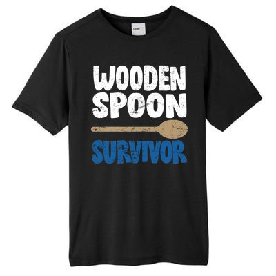 Funny Wooden Spoon Survivor Distressed Tall Fusion ChromaSoft Performance T-Shirt