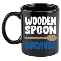 Funny Wooden Spoon Survivor Distressed 11oz C Handle Ceramic Mug