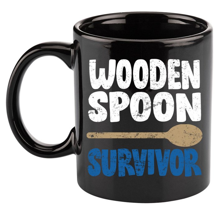 Funny Wooden Spoon Survivor Distressed 11oz C Handle Ceramic Mug