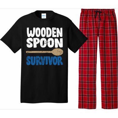 Funny Wooden Spoon Survivor Distressed Pajama Set