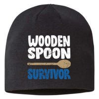 Funny Wooden Spoon Survivor Distressed Sustainable Beanie